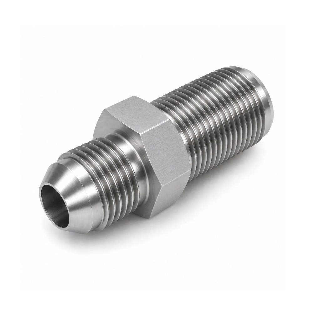7/16" JIC Male to Male Bulkhead Only Hydraulic Adaptor 7/16" JIC Male to Male Bulkhead Only Hydraulic Adaptor