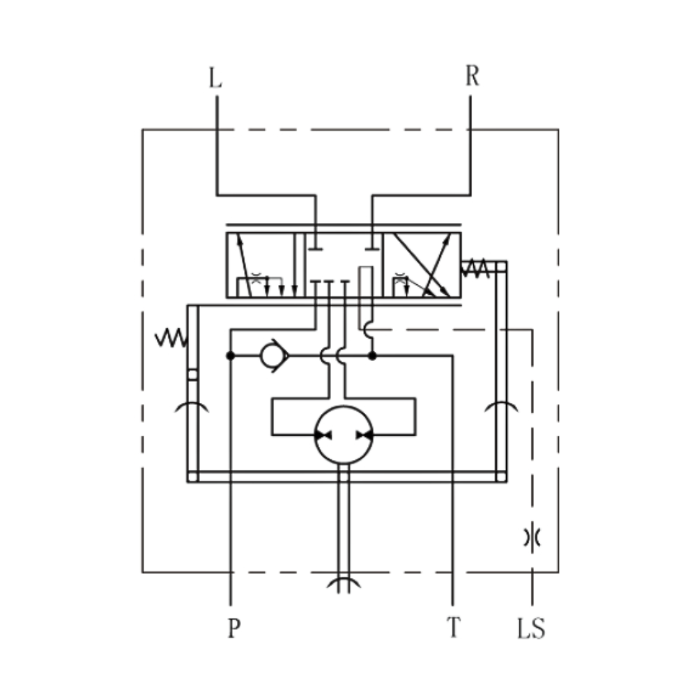 Hydraulic Steering Unit, Load Sensing, Non-Reaction, 50CC