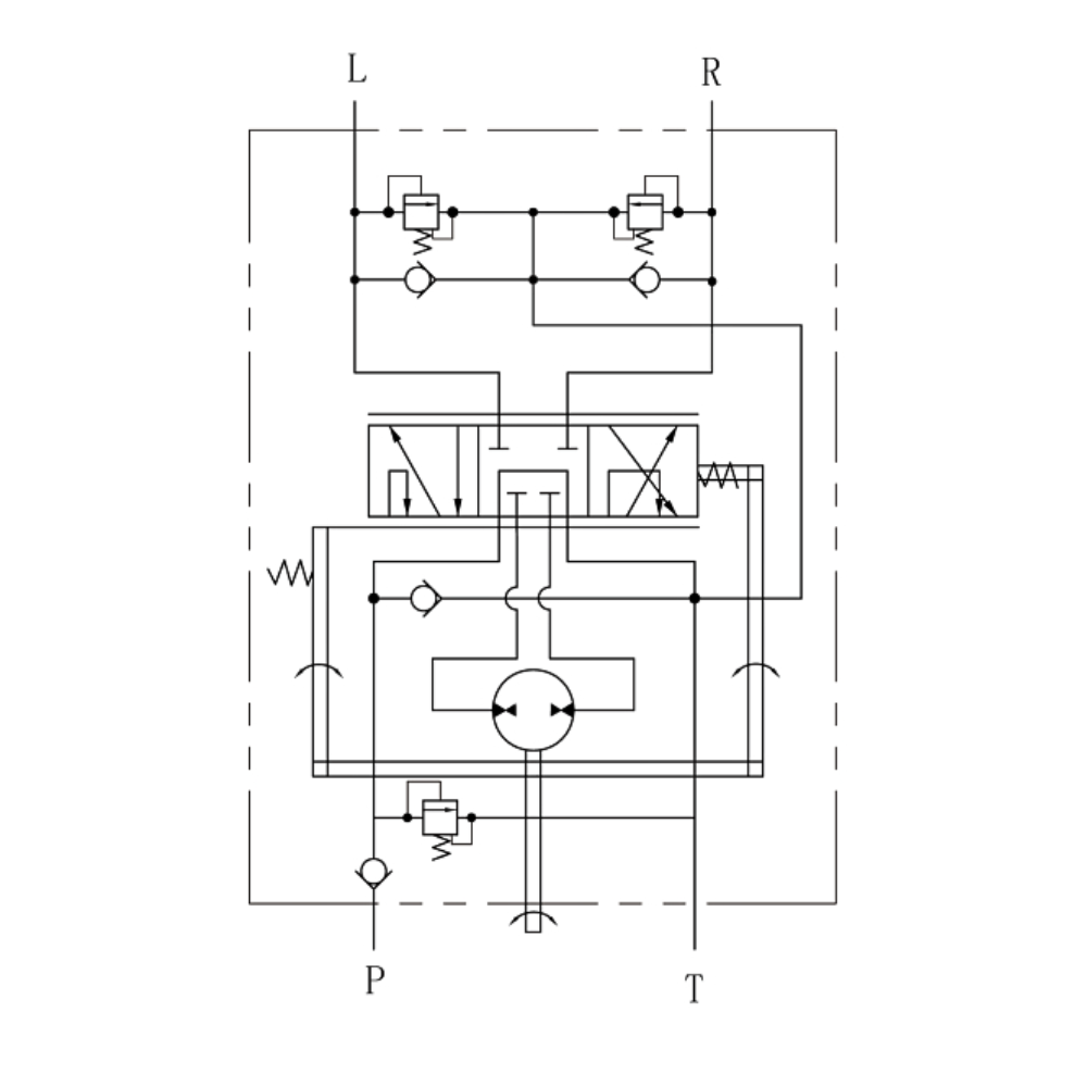 Hydraulic Steering Unit, Open Center, Non-Reaction, 50CC, With Relief & Anti-Shock Valves Hydraulic Steering Unit, Open Center, Non-Reaction, 50CC, With Relief & Anti-Shock Valves