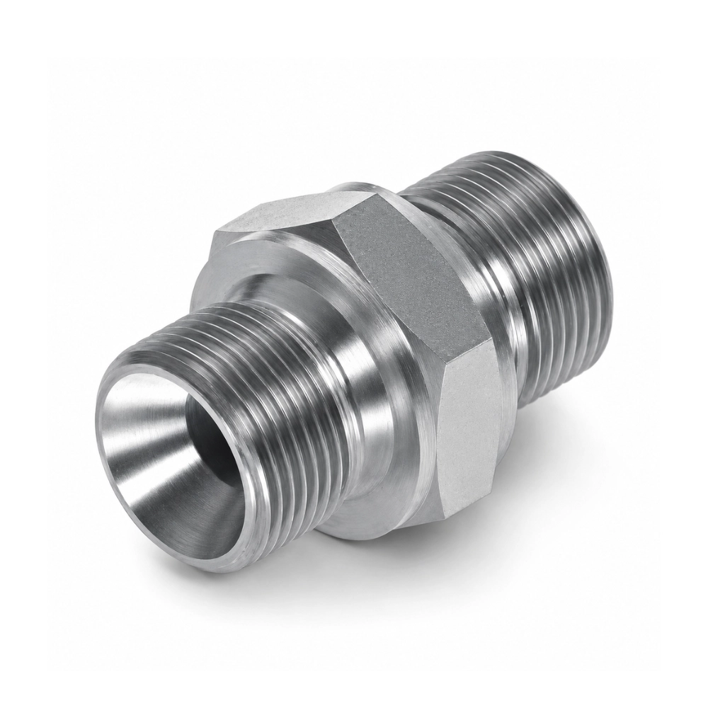 1/8" BSP Male to Male DIN 3852 Form A Hydraulic Adaptor