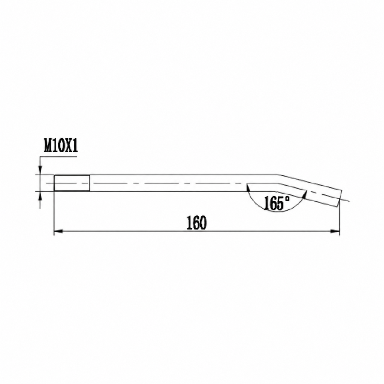 Tank Suction Pipe M10x1mm For Back Up Handpump To Suit Flowfit DC Powerunits 