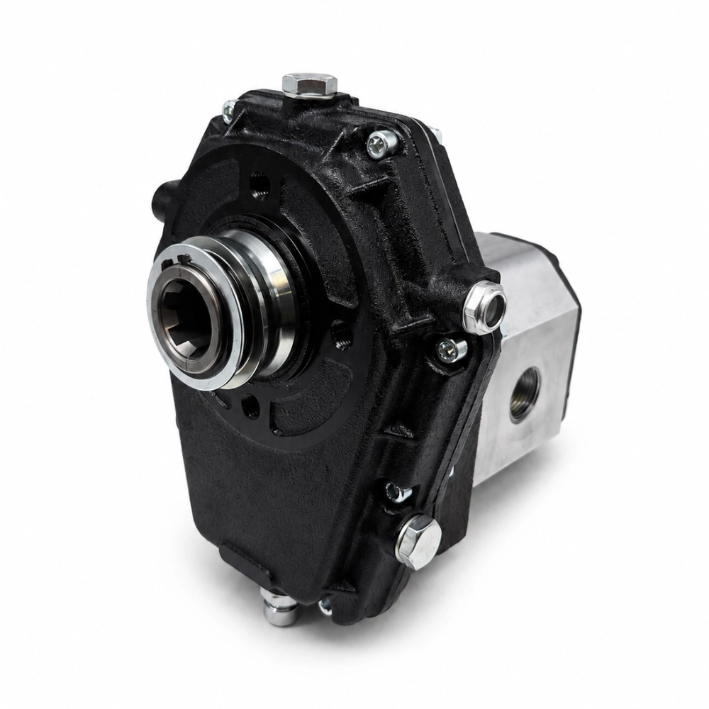 Hydraulic PTO Gearbox Cast Iron Female Shaft Ratio 1:3 Group 3 Pump Assembly, 25cc, 40.50 L/Min, 260 Bar