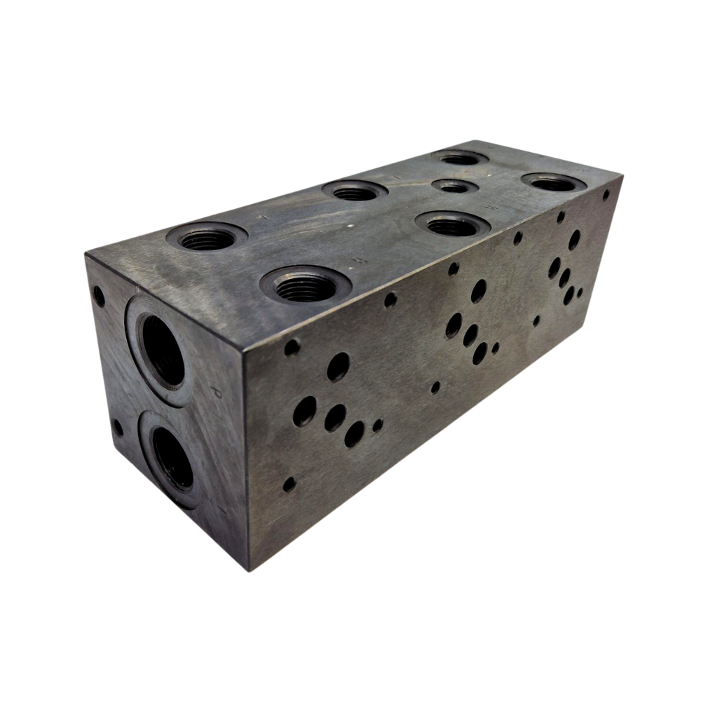 Cetop 5, 3 Station, Steel Manifold, With Relief Valve Cavity Cetop 5, 3 Station, Steel Manifold, With Relief Valve Cavity