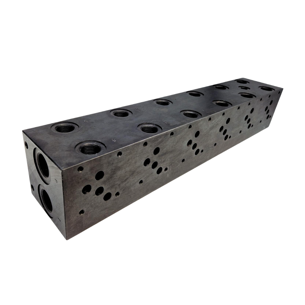 Cetop 5, 6 Station, Steel Manifold, No Relief Valve Cavity Cetop 5, 6 Station, Steel Manifold, No Relief Valve Cavity