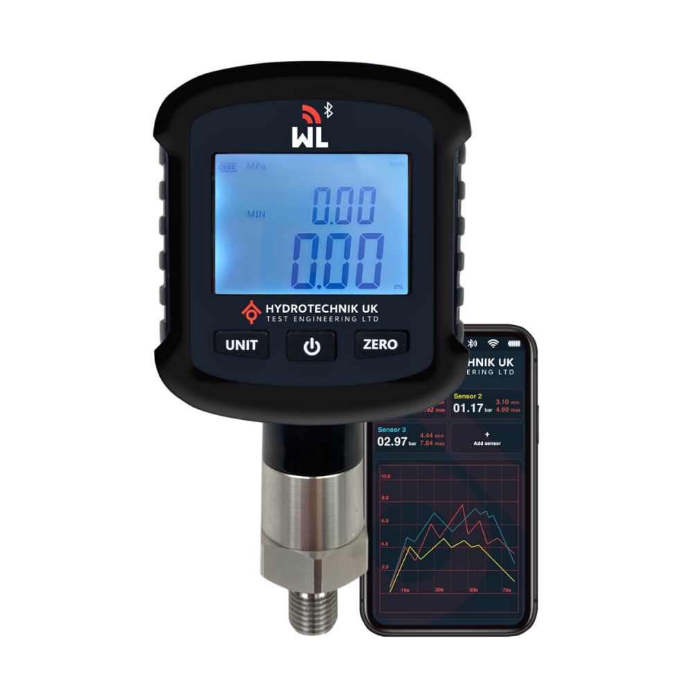 Hydrotechnik WLB-DPG, Watchlog Bluetooth Digital Pressure Gauge, 0 to 160 Bar