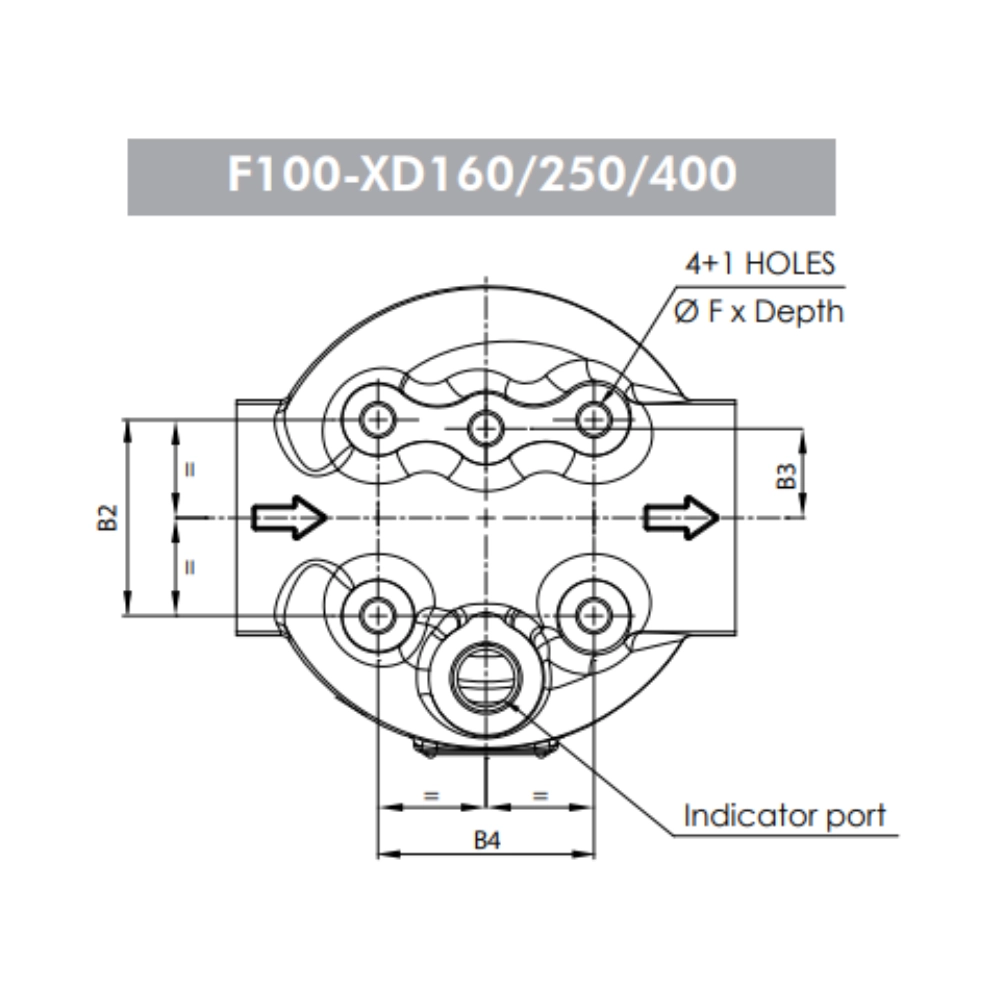Filtrec F100-XD040 High Pressure Hydraulic Filter, 6 Micron Glass Fibre, 1/2" BSP, 48 L/min