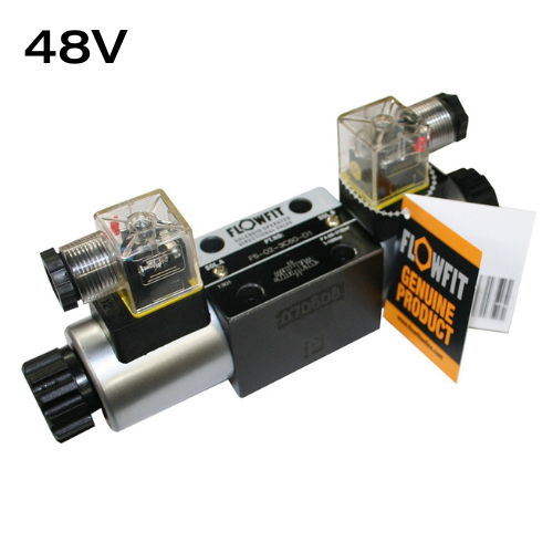 Cetop3 Double Solenoid All Ports Blocked 48v Directional Control Valve