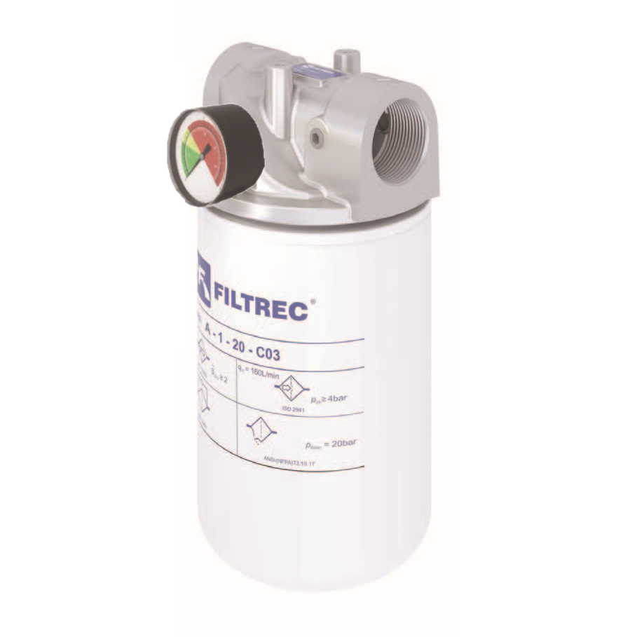 Filtrec FA1-20 In-Line Spin On Return Filter, 10 Micron, 1 1/4", 190 L/Min