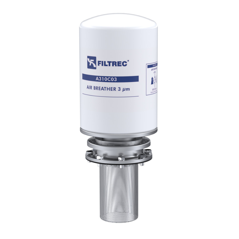 Filtrec FA3 Flange Mounted Breather, 3/4", 3 Micron, 145mm Length, 550 LPM Filtrec FA3 Flange Mounted Breather, 3/4", 3 Micron, 145mm Length, 550 LPM
