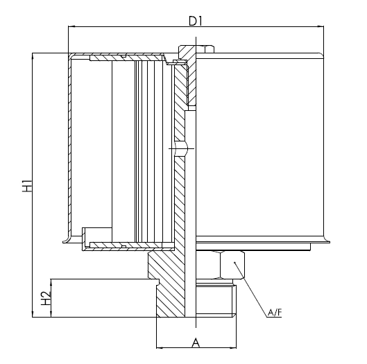 Filtrec FB1 sizes 10, 20 and 30 dimensional drawing