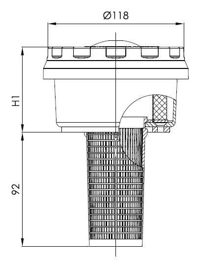 Filtrec FB2 filler breather dimensions