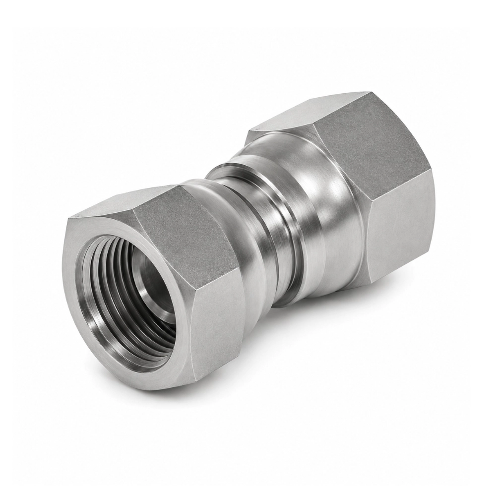 1/4" BSP to 7/16" JIC Female to Female Swivel Hydraulic Adaptor 1/4" BSP to 7/16" JIC Female to Female Swivel Hydraulic Adaptor