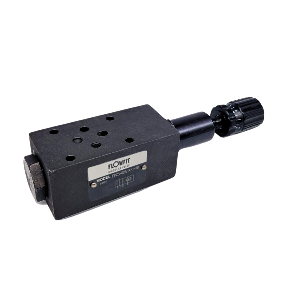 Flowfit hydraulic cetop 3 modular flow counter balance valve, pressure range 8-70 Bar on A line