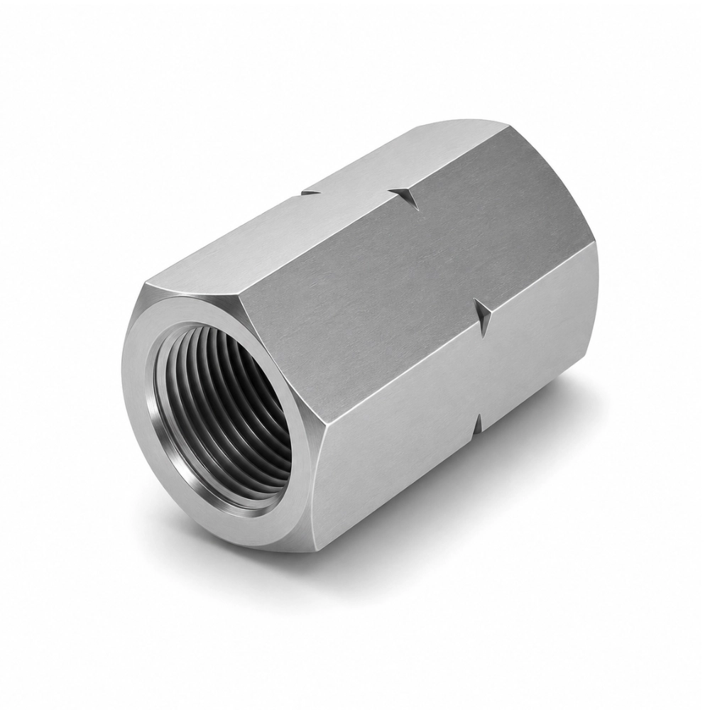 1/4" NPTF Female to M12 1.5mm Pitch Metric Female Hydraulic Adaptor
