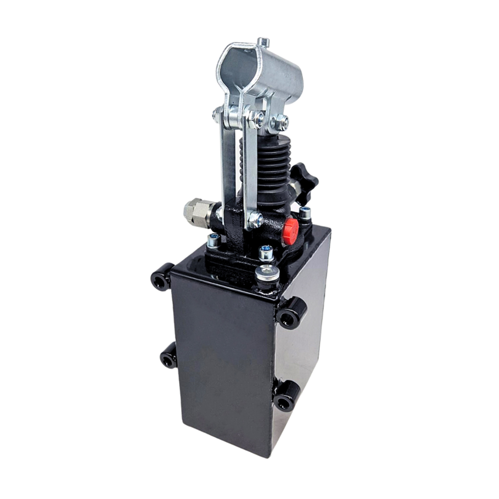 Flowfit Single Acting Hydraulic 25cc Hand Pump Assembly, With 2 Litre Tank, Relief Valve and Handlever Flowfit Single Acting Hydraulic 25cc Hand Pump Assembly, With 2 Litre Tank, Relief Valve and Handlever