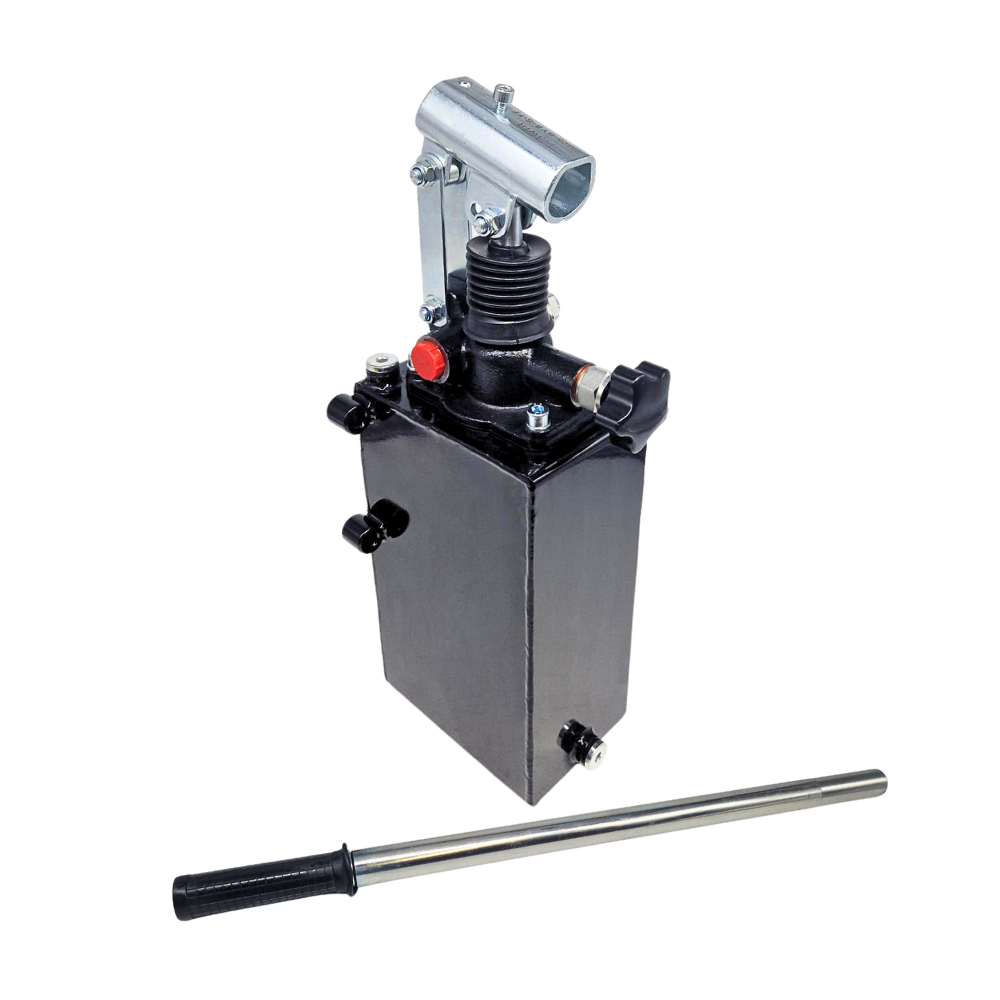 Flowfit Single Acting Hydraulic 45cc Hand Pump Assembly, With 3 Litre Tank, Relief Valve and Handlever Flowfit Single Acting Hydraulic 45cc Hand Pump Assembly, With 3 Litre Tank, Relief Valve and Handlever