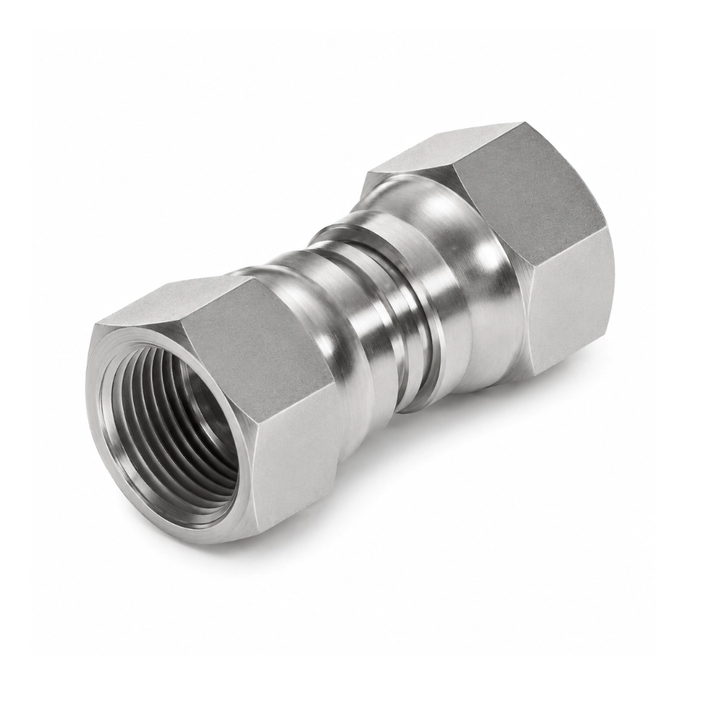 7/16" JIC Female to Female Swivel Hydraulic Adaptor 7/16" JIC Female to Female Swivel Hydraulic Adaptor