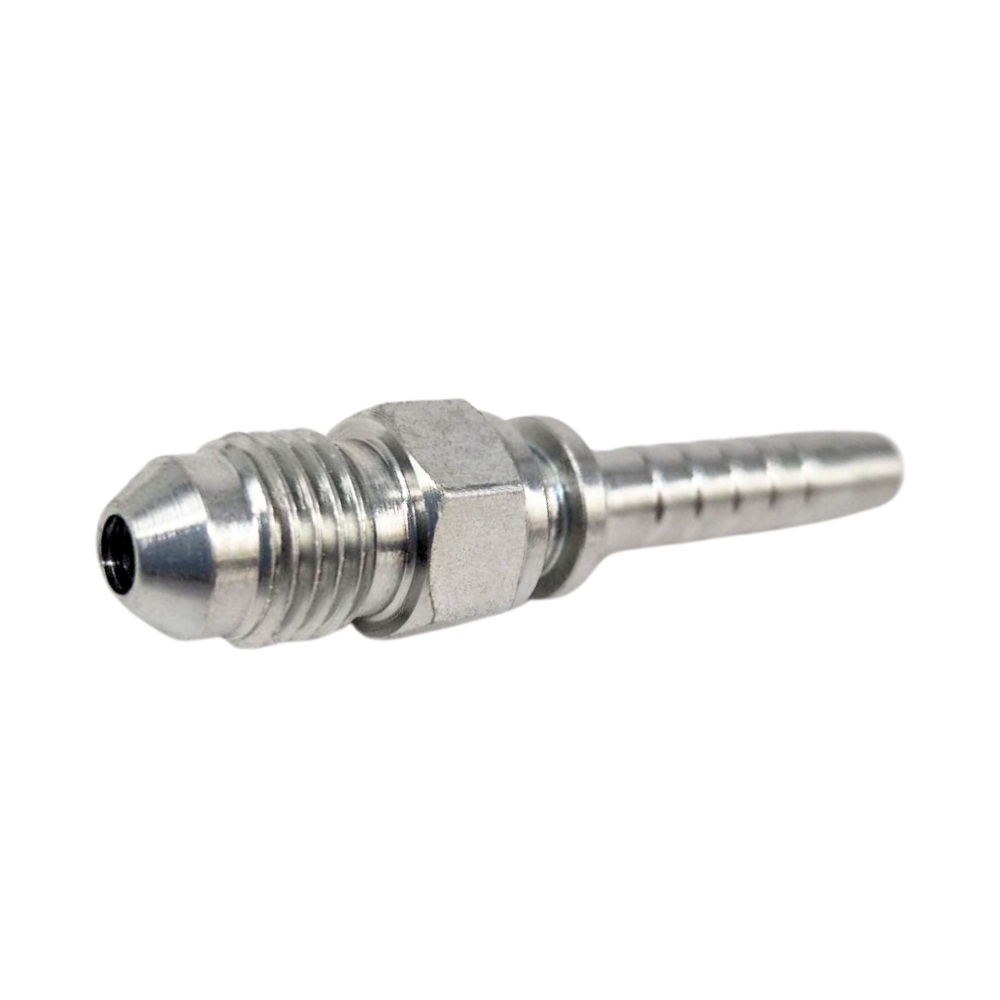 Flowfit JIC Stud Male Hose Fitting, 7/16" JIC Stud x 1/4" Hose Flowfit JIC Stud Male Hose Fitting, 7/16" JIC Stud x 1/4" Hose