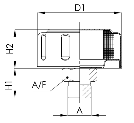 Filtrec FT6 and FT7 air breather dimensions
