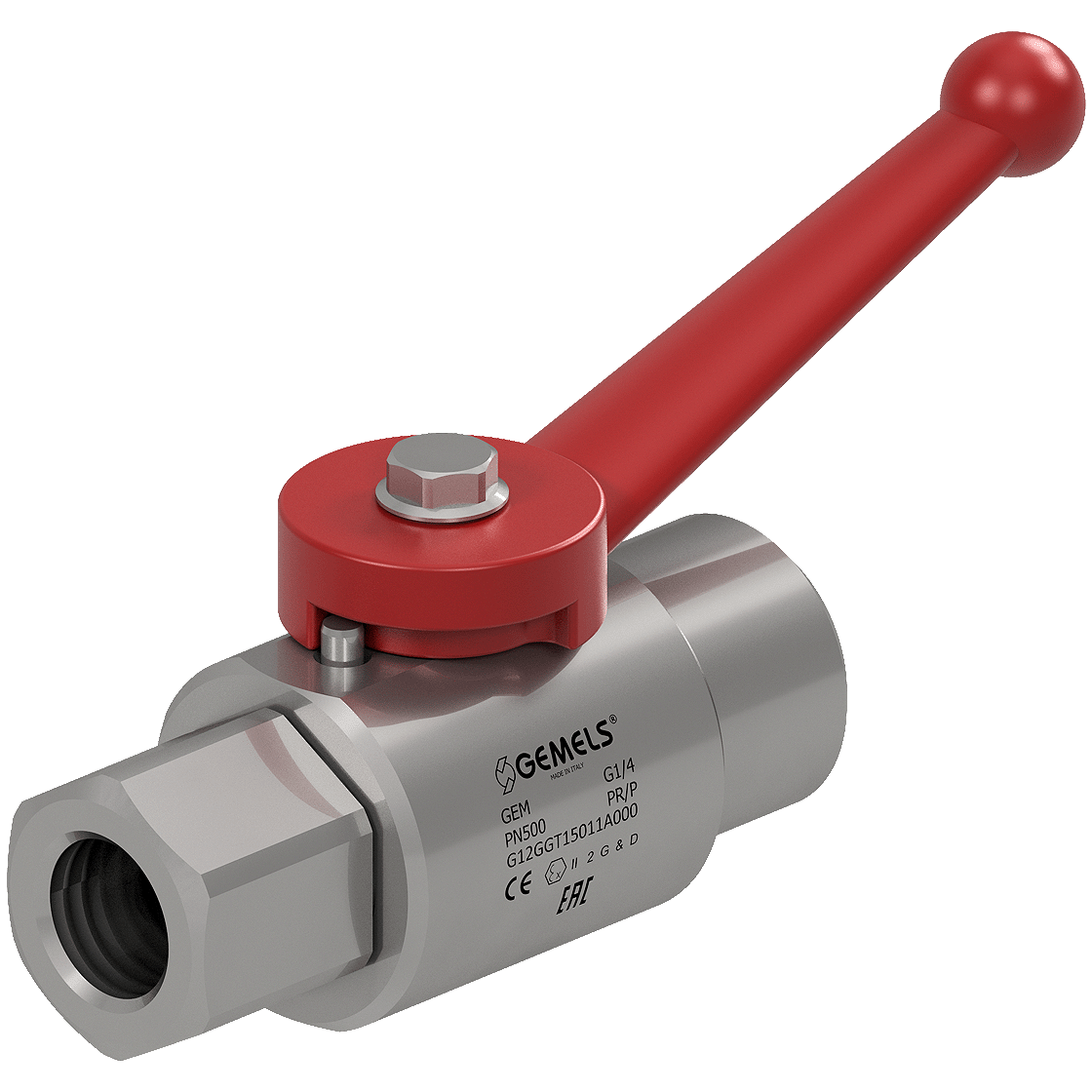 Gemels, GEM Hydraulic Ball Valve, 2 Ways, 1/4" BSP DN6