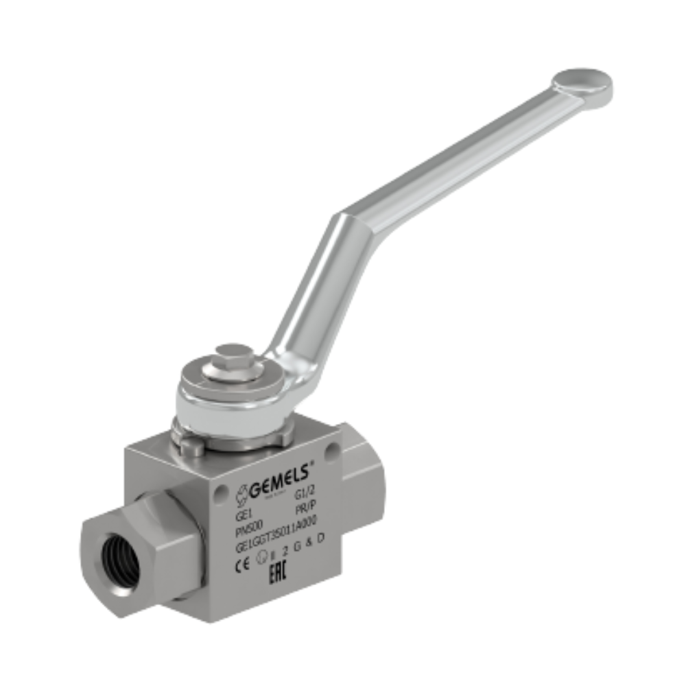 Gemels, GE1 (Compact), Hydraulic Ball Valve, 2 Ways, 3/8" BSP, DN10