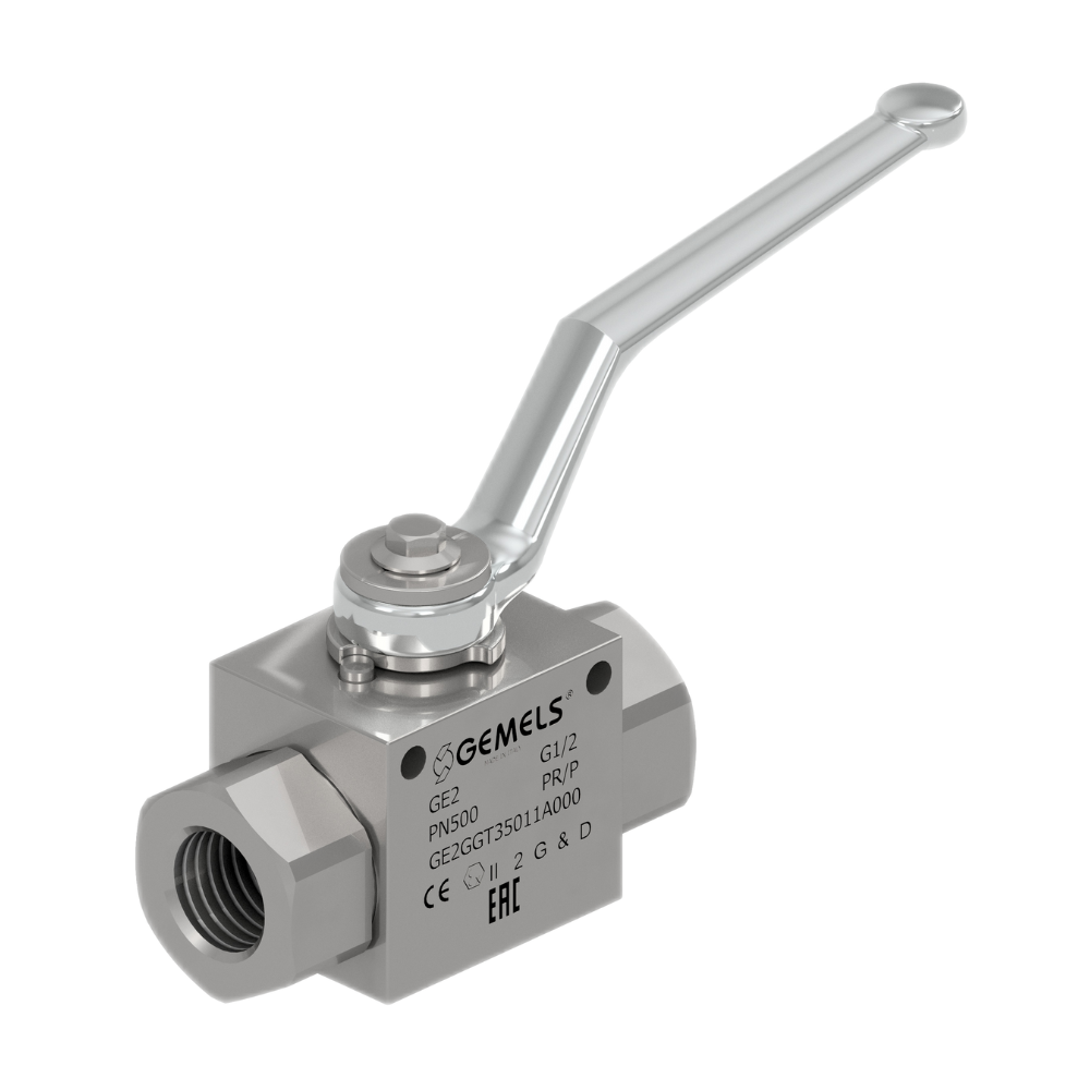 Gemels, GE2, Hydraulic Ball Valve, 2 Ways, 3/8" BSP, DN10