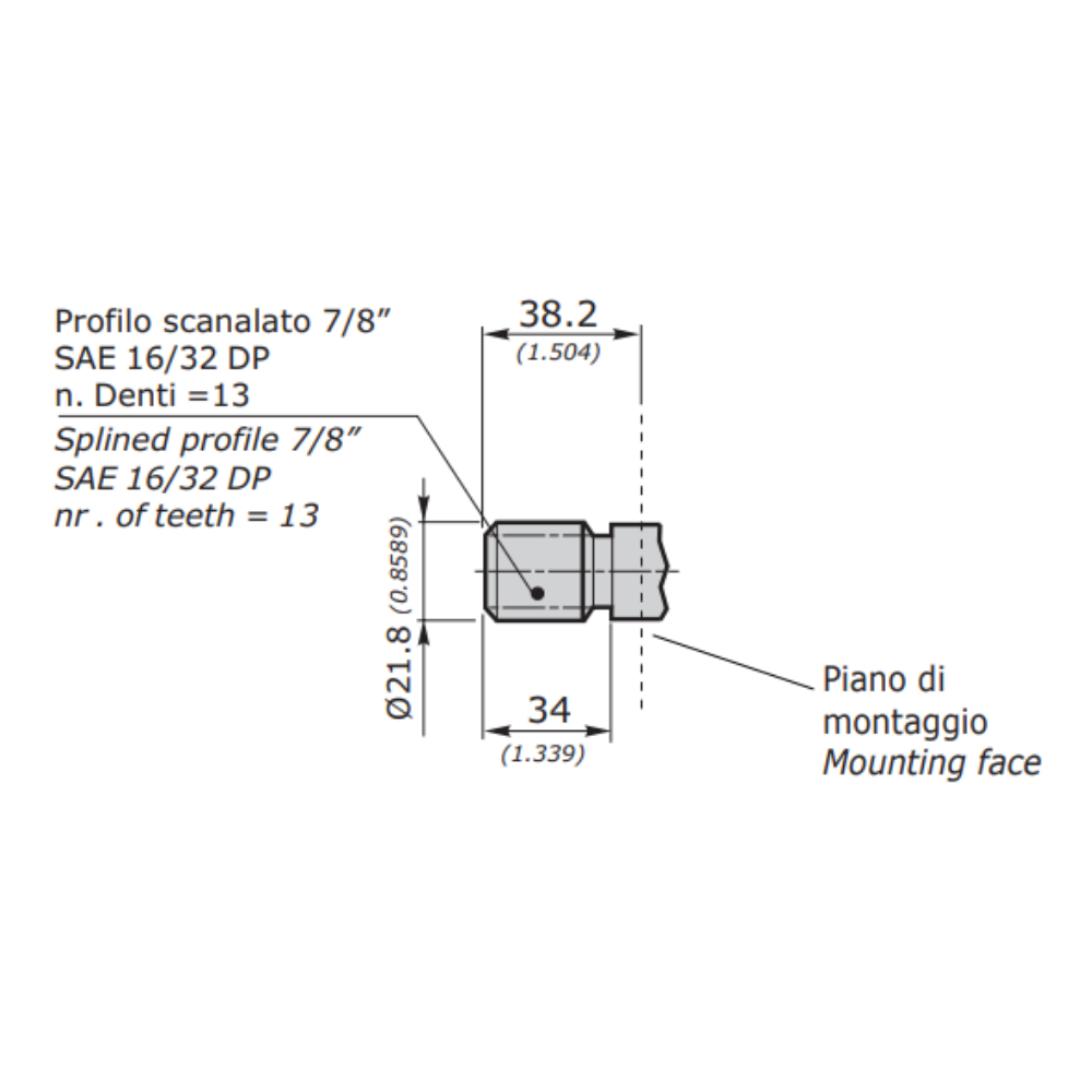 Walvoil 3GM Hydraulic Gear Motor, Group 3, 37.5CC, Reversible (external drain), 1" BSP Inlet & Outlet, SAEB 13T Splined