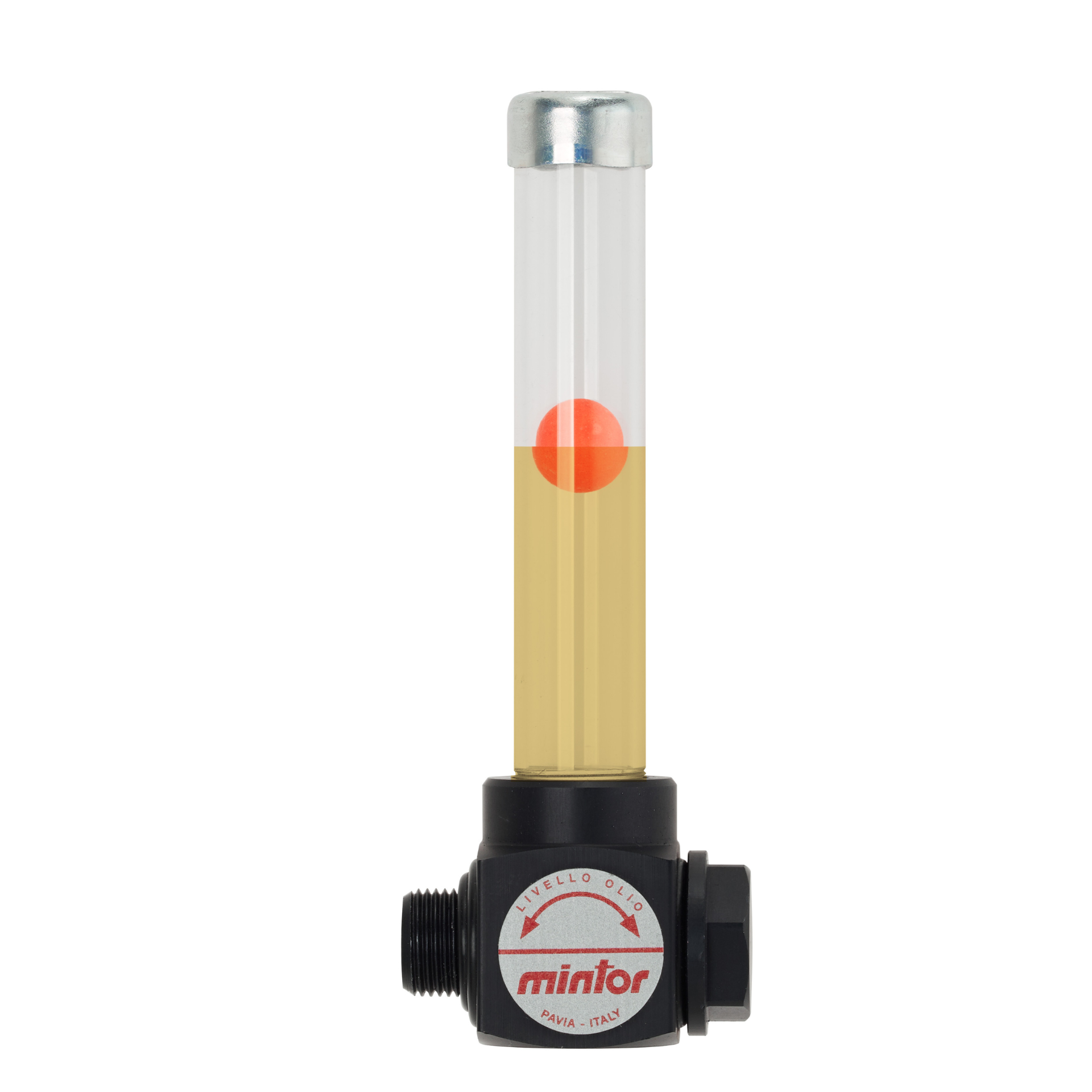 Hydraulic vertical level indicator with single thread, 3/8" BSP, L=50, GLVS1G Hydraulic vertical level indicator with single thread, 3/8" BSP, L=50, GLVS1G
