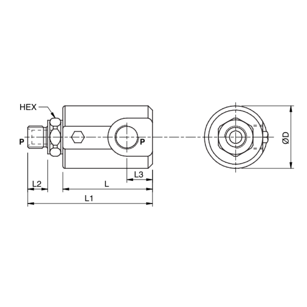 Stainless Steel Hydraulic 90° Degree Rotating Coupling, 1/4" BSP