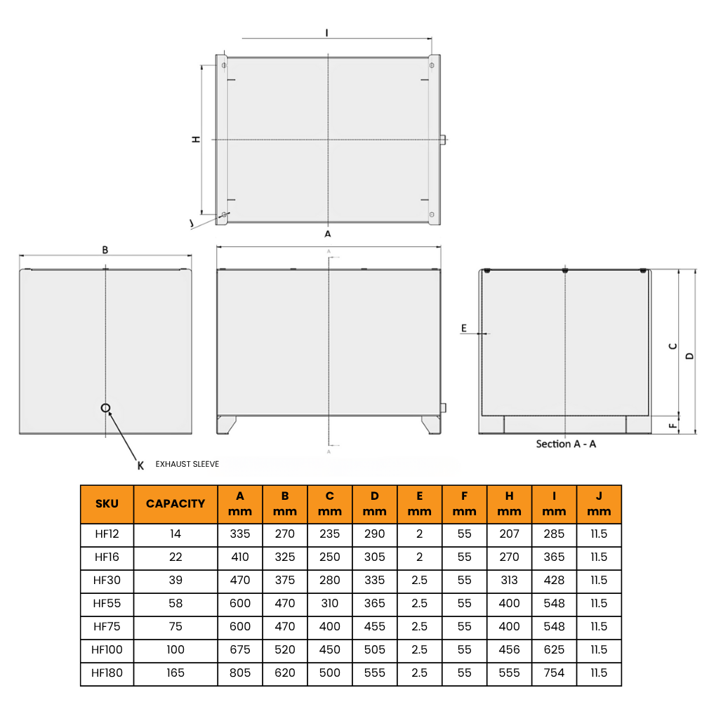 Hydraulic steel tank 14 litre oil capacity with drain plug, tank lid and gasket