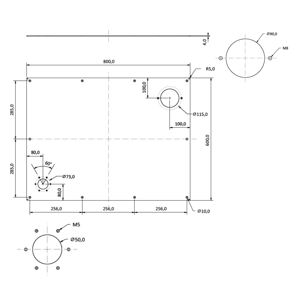 Hydraulic Steel Tank 165 Litre Oil Capacity with Drain Plug, Pre-Drilled Tank Lid and Gasket, Sprayed Black Hydraulic Steel Tank 165 Litre Oil Capacity with Drain Plug, Pre-Drilled Tank Lid and Gasket, Sprayed Black