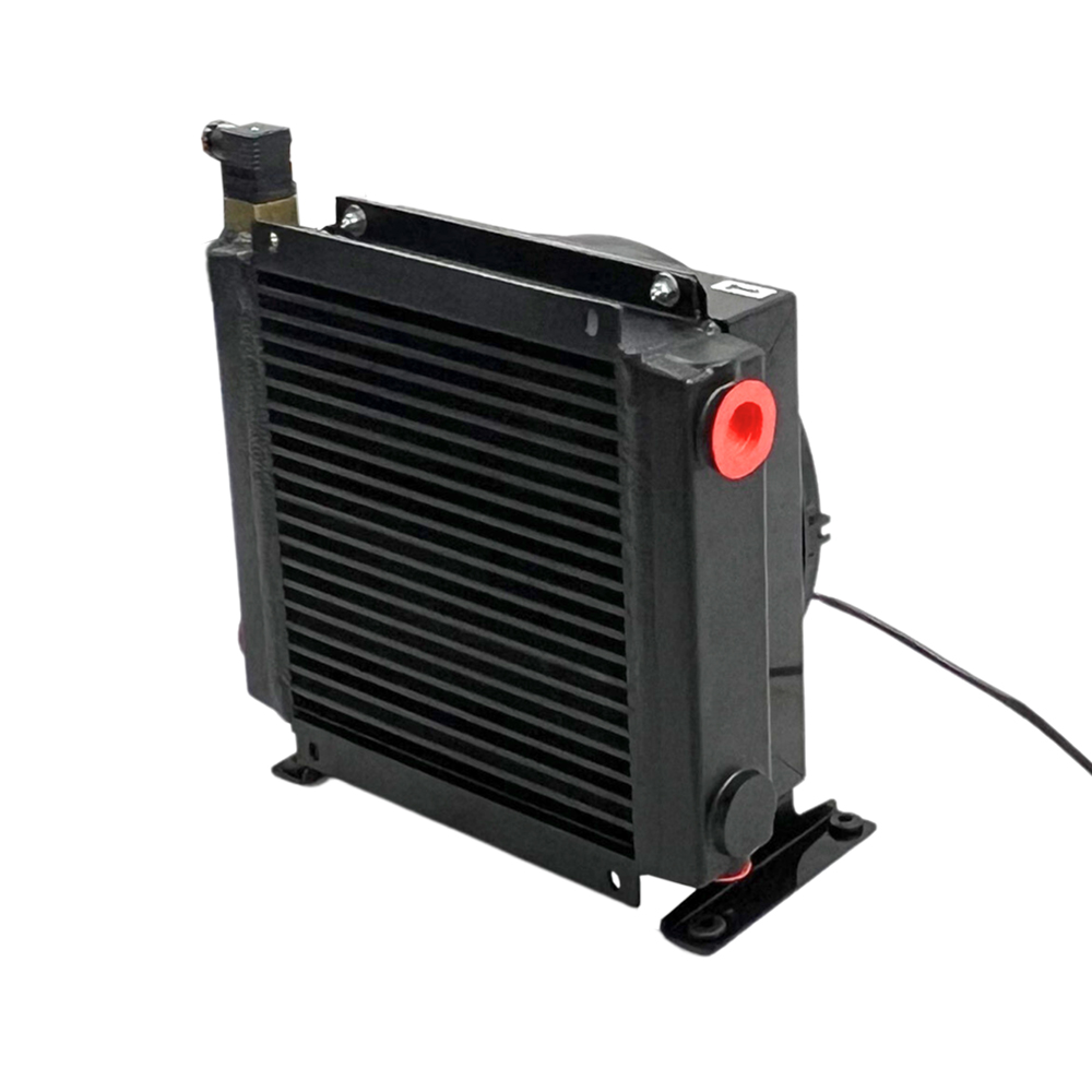 12VDC 120L/min Air Blast Oil Cooler 1"Bsp c/w 60deg Fixed Thermostat