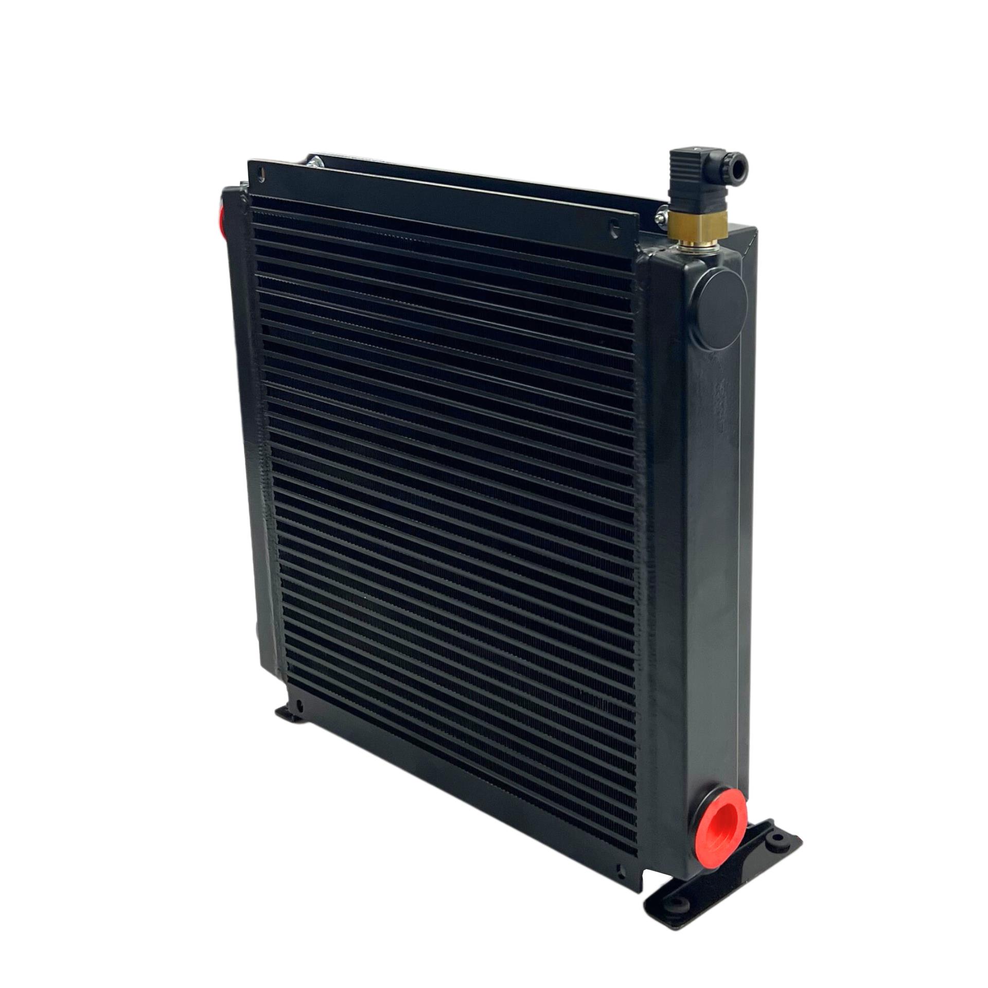 12VDC 160L/min Air Blast Oil Cooler 1-1/4"Bsp c/w 60deg Fixed Thermostat 12VDC 160L/min Air Blast Oil Cooler 1-1/4"Bsp c/w 60deg Fixed Thermostat