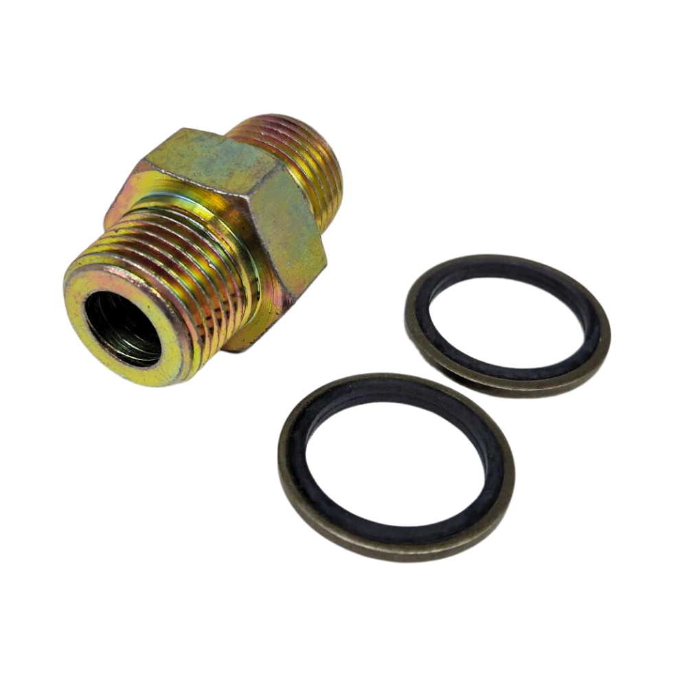 1/2" NPT Male to 1/2" BSP 60 Degree Cone Male Fitting