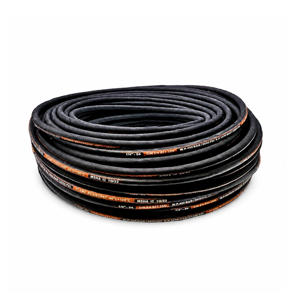 Reel of STANDARD Hydraulic Hose, EN 853 2SN 2 Wire, 3/8" Bore, 25 Metre Coil