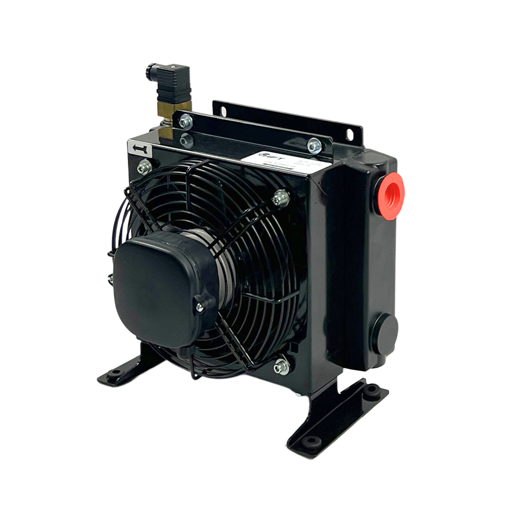 1PH / Single Phase 100L/min Air Blast Oil Cooler 1"Bsp c/w 60deg Fixed Thermostat