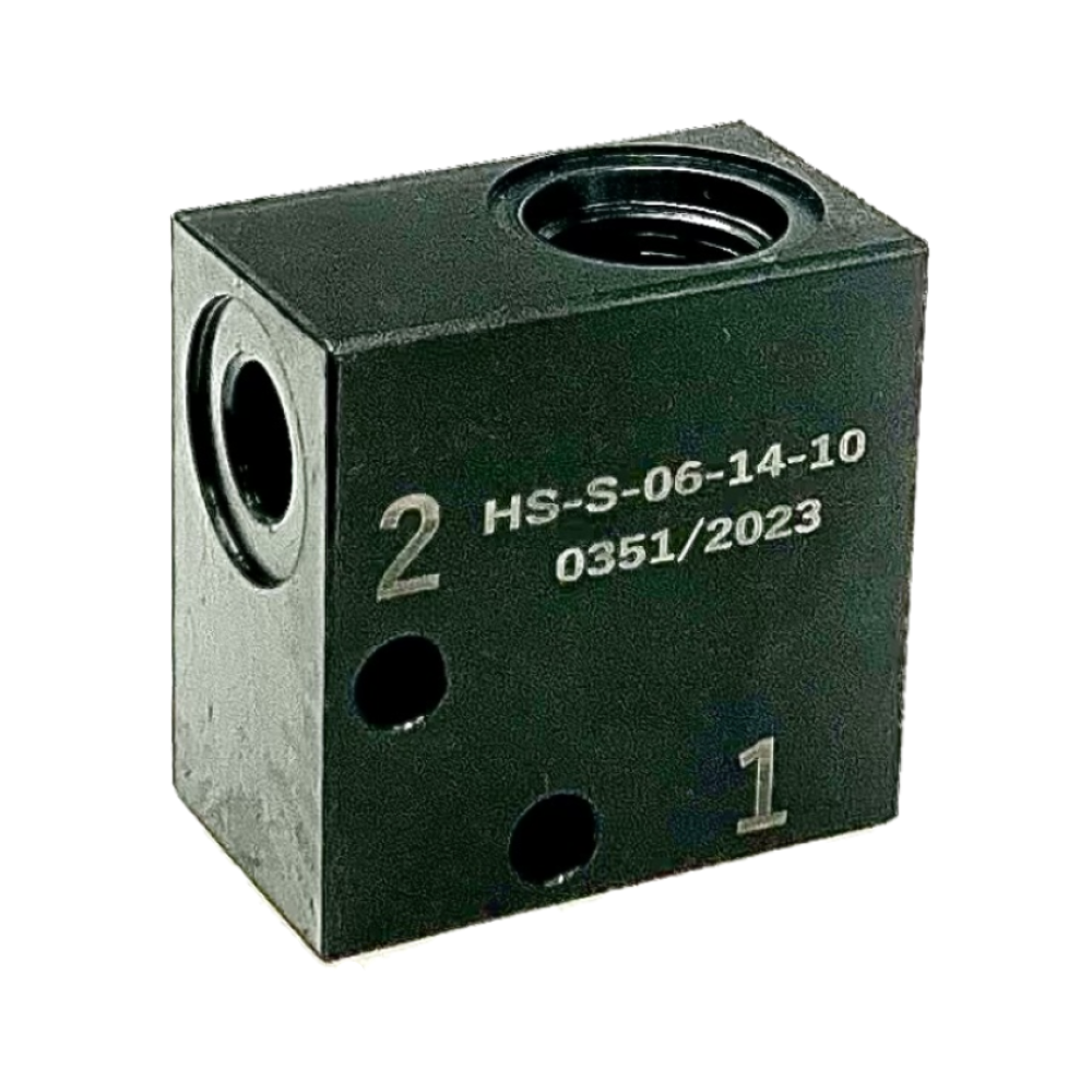 Manifold for Poppet Valves, 1/4" BSPP, C008 Cavity, 3/4"-16UNF, Ø12.7mm Manifold for Poppet Valves, 1/4" BSPP, C008 Cavity, 3/4"-16UNF, Ø12.7mm