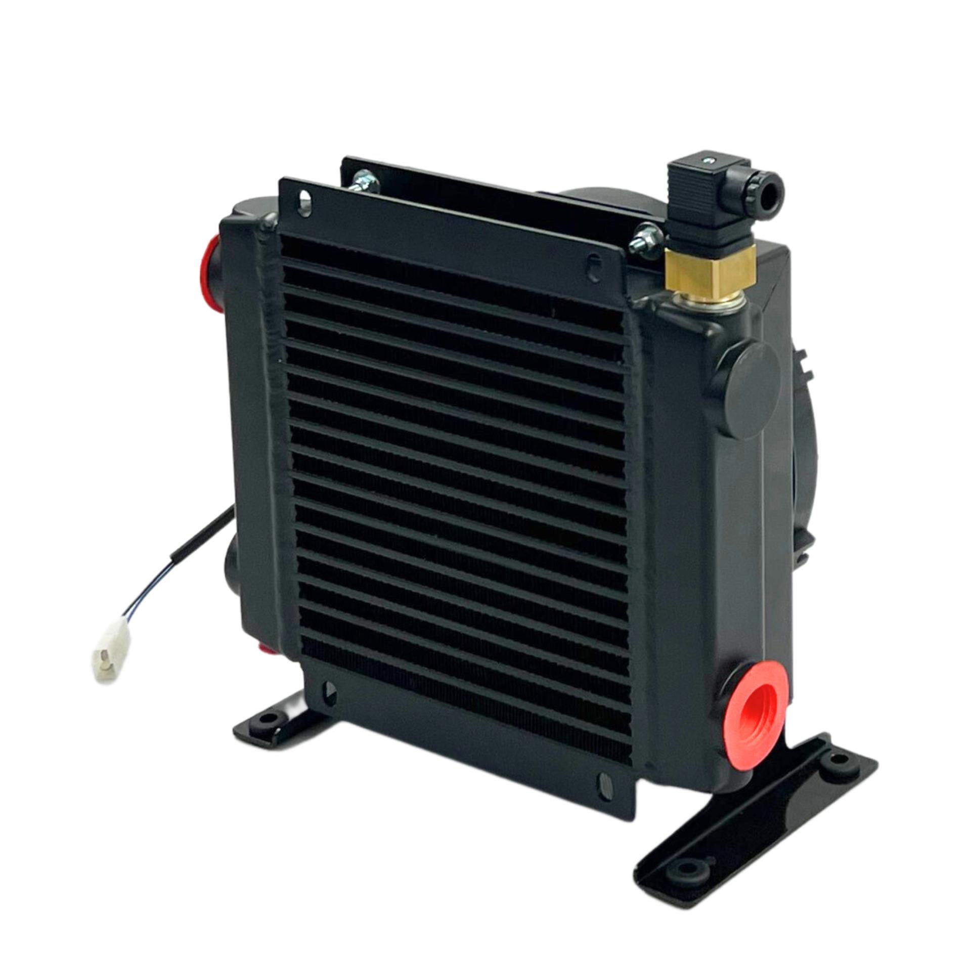 12VDC 80L/Min Air Blast Oil Cooler 1"Bsp c/w 60deg Fixed Thermostat 12VDC 80L/Min Air Blast Oil Cooler 1"Bsp c/w 60deg Fixed Thermostat