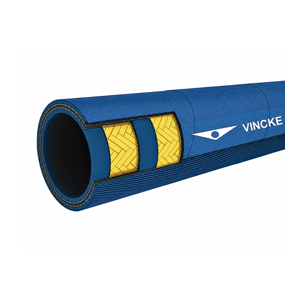 2SC / 2 Wire Braid Pressure Washer Hose – 1/4" Bore, 100 Metre Reel