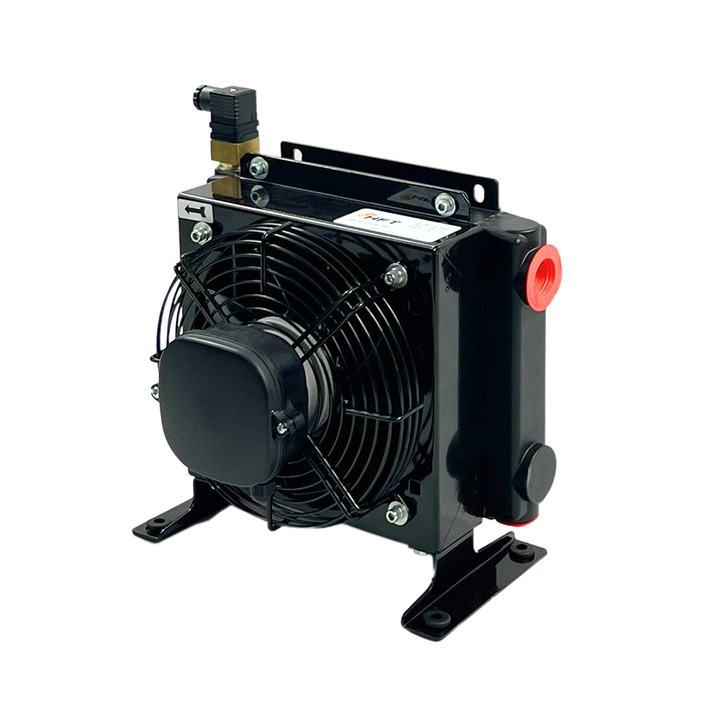 1PH / Single Phase 80L/min Air Blast Oil Cooler 1"Bsp 60deg Fixed Thermostat