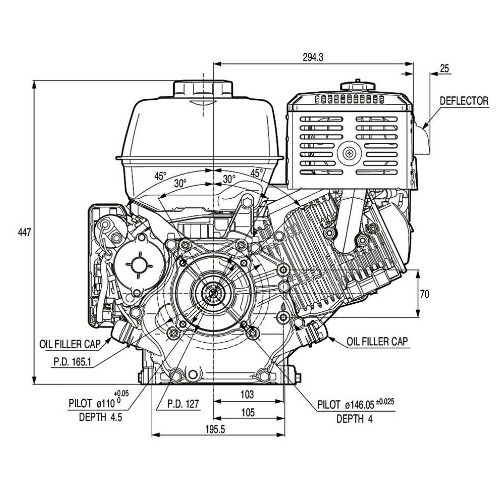 Honda iGX390, 11.7 HP Petrol Engine, Recoil/Electric Start, Horizontal Mount Honda iGX390, 11.7 HP Petrol Engine, Recoil/Electric Start, Horizontal Mount