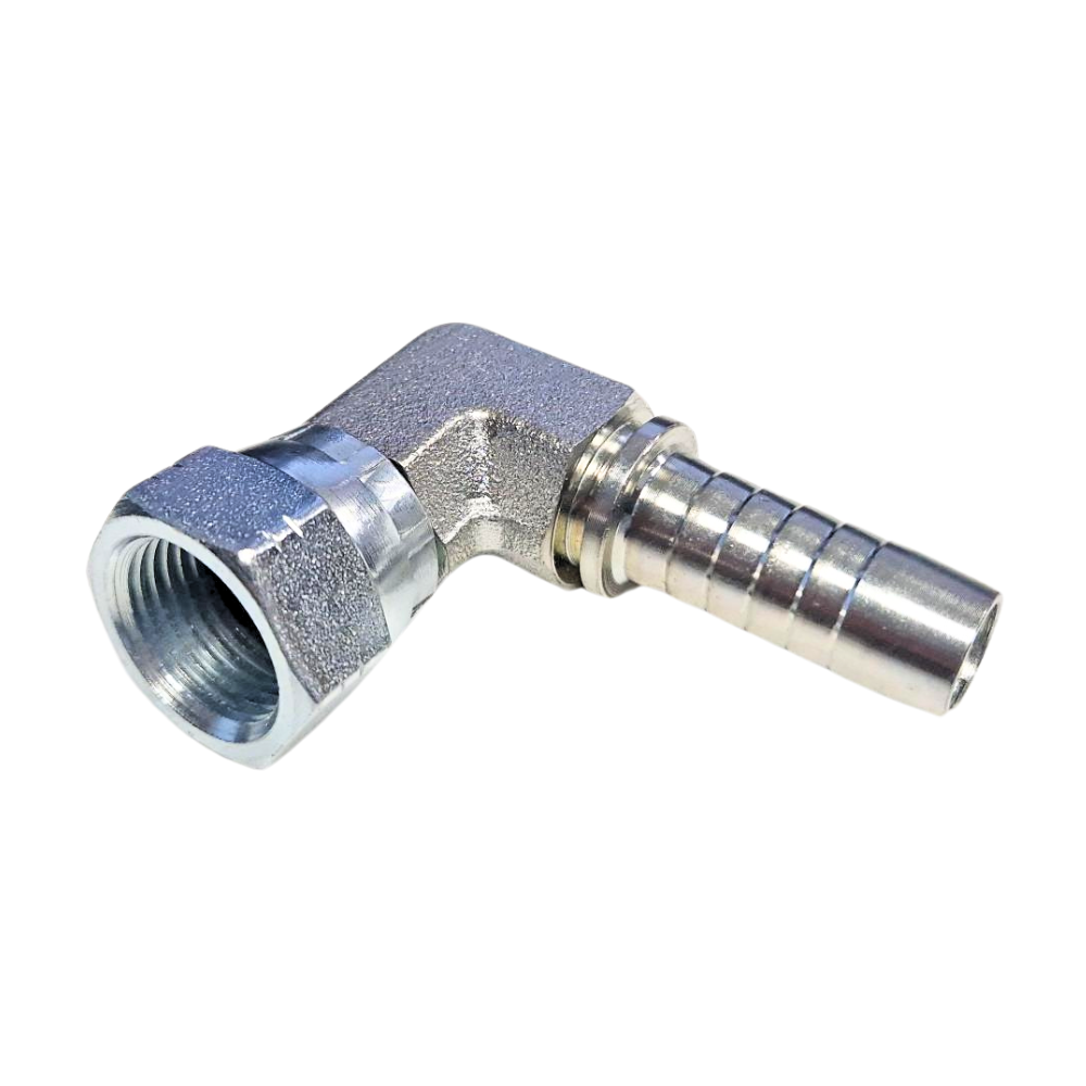 Flowfit JIC 90° Elbow Compact Female, 7/16" JIC 90° Compact to 1/4" Hose Flowfit JIC 90° Elbow Compact Female, 7/16" JIC 90° Compact to 1/4" Hose