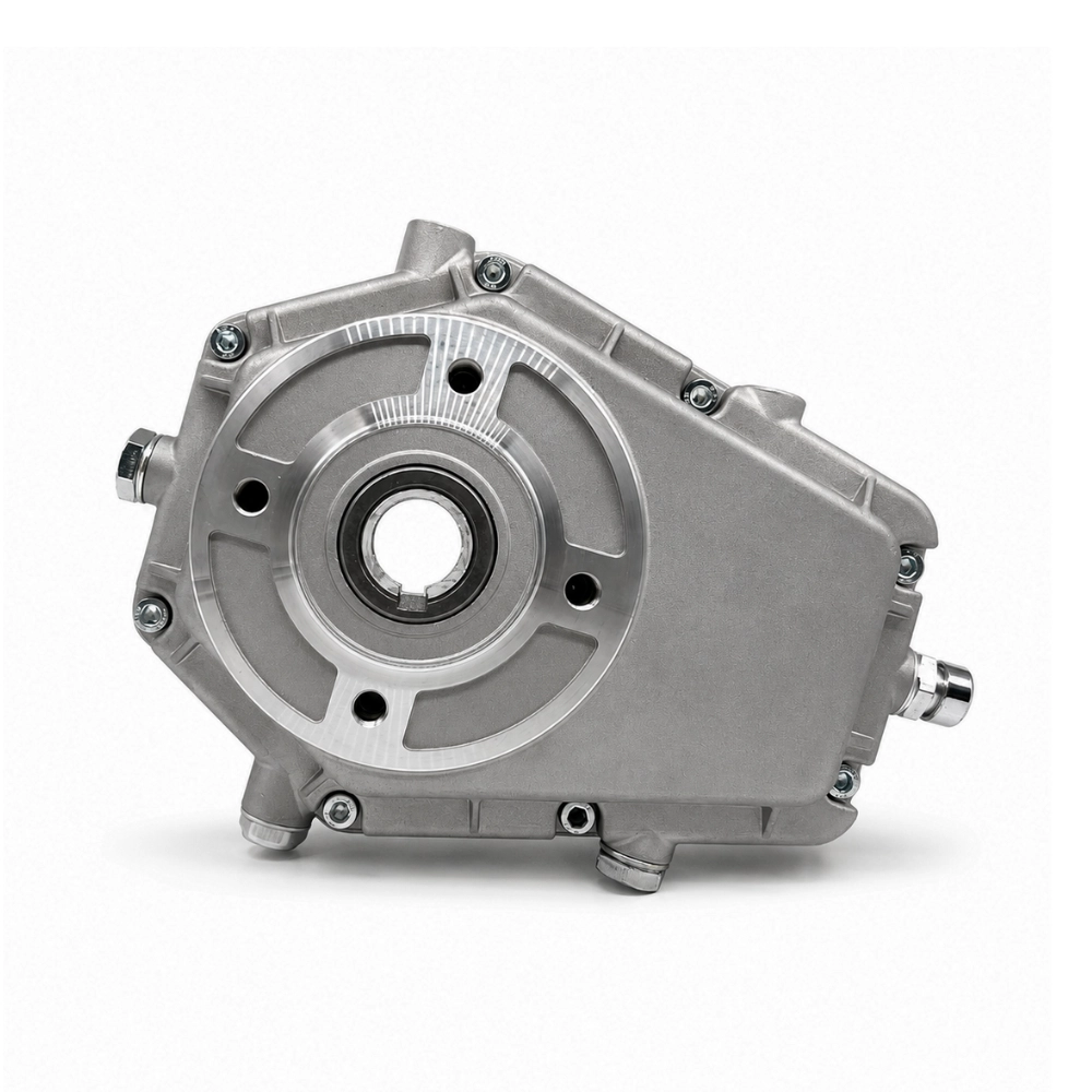 Aluminium Speed Reduction Gearbox - 20kW 1:2 Ratio Group 3 SAE A 25mm Input 35mm Through Output