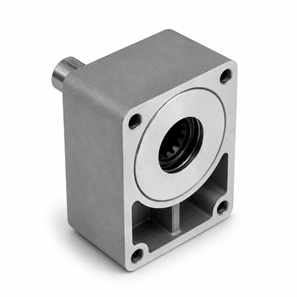 Gear Pump Bearing Support - Group 2, 18mm Cylindrical Shaft, 6mm Key