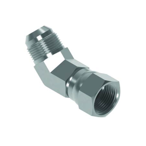 7/16 JIC x 7/16 JIC M/F 45° Forged Elbow Hydraulic Adaptor 7/16 JIC x 7/16 JIC M/F 45° Forged Elbow Hydraulic Adaptor