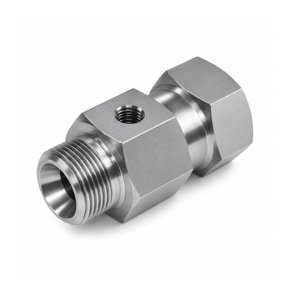 1/8" BSP Male to Swivel Female with 1/8" BSP Test Point Hydraulic Adaptor 1/8" BSP Male to Swivel Female with 1/8" BSP Test Point Hydraulic Adaptor