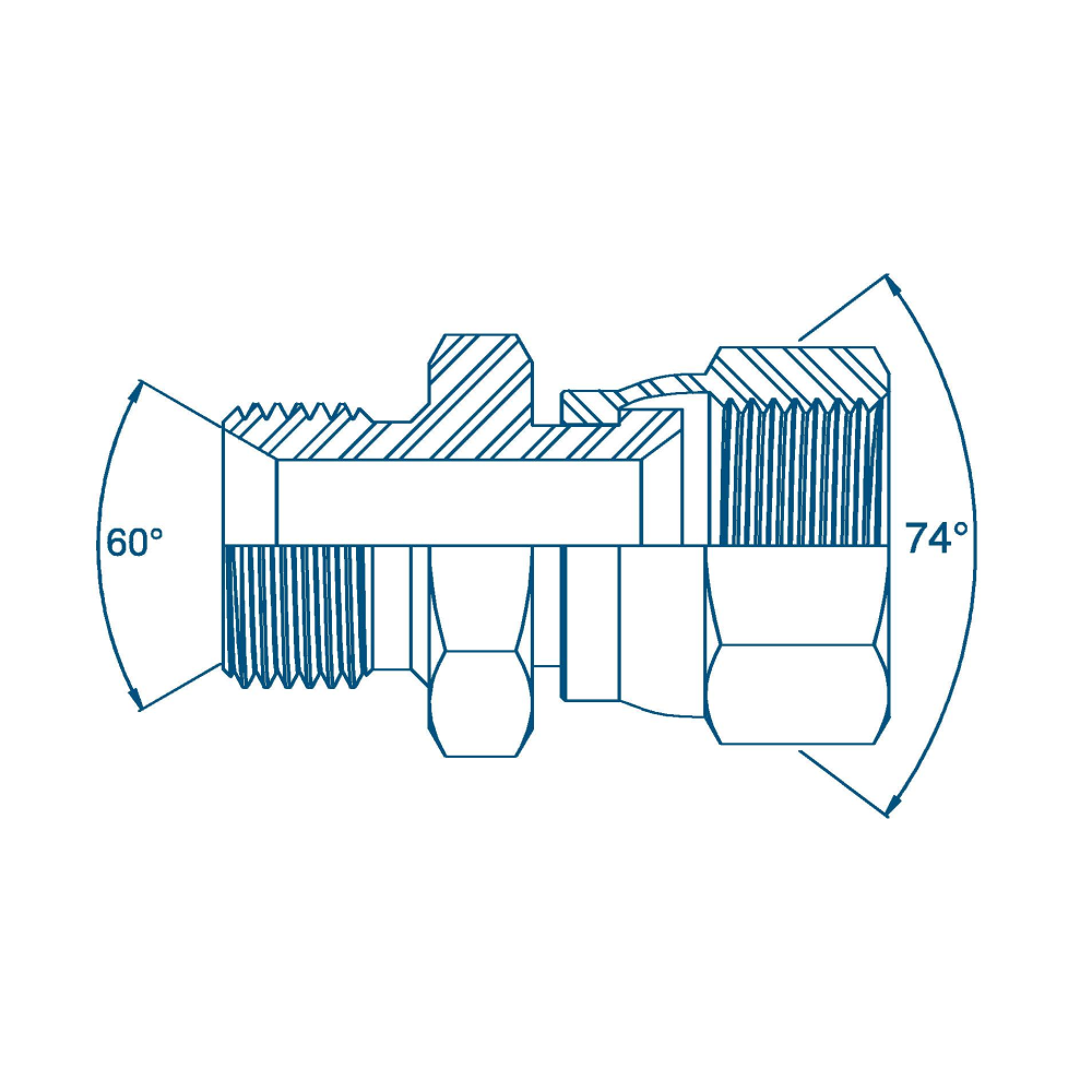 1/8 BSP x 7/16 JIC M/F