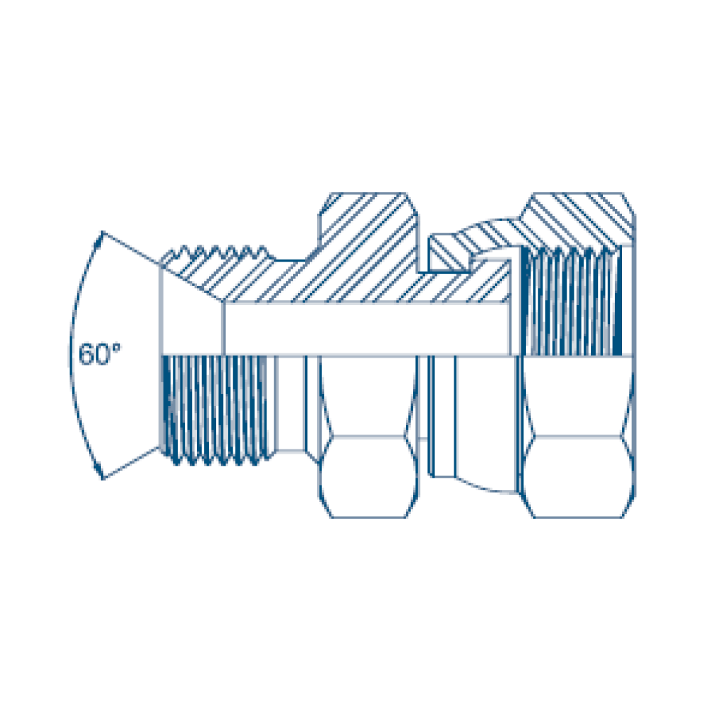 1/8 BSP x 1/4 BSP FLAT FACED M/F