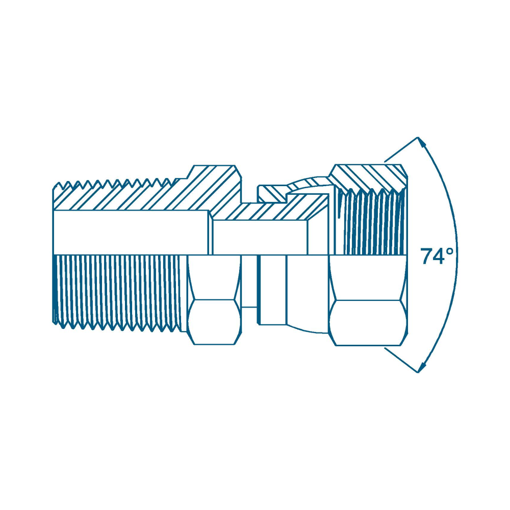 1/4 BSPT 60°CONED x 1/4 BSP M/F Hydraulic Adaptor 1/4 BSPT 60°CONED x 1/4 BSP M/F Hydraulic Adaptor