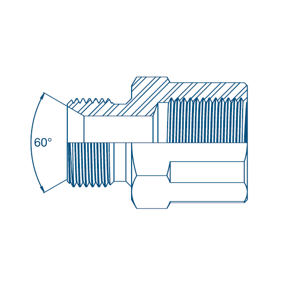 1/4 BSP x 1/4 BSP M/Fix Fem Ext